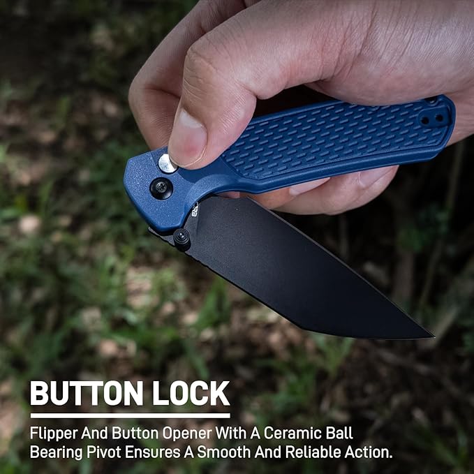 CJRB Pyrite-Light Pocket Knife, Folding Knife with 3.34'' AR-RPM9 Steel Blade Small Pocket Knife