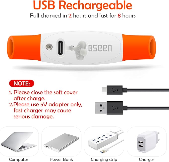 Led Dog Collar, BSEEN USB Rechargeable Flash Dog Necklace Light, Pet Safety Collar Makes Your