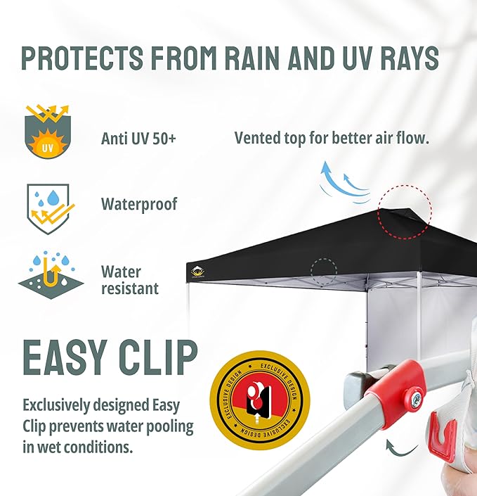 CROWN SHADES 12x12 Pop Up Canopy Tent Instant Commercial with 150D Silver Coated Fabric Including 1