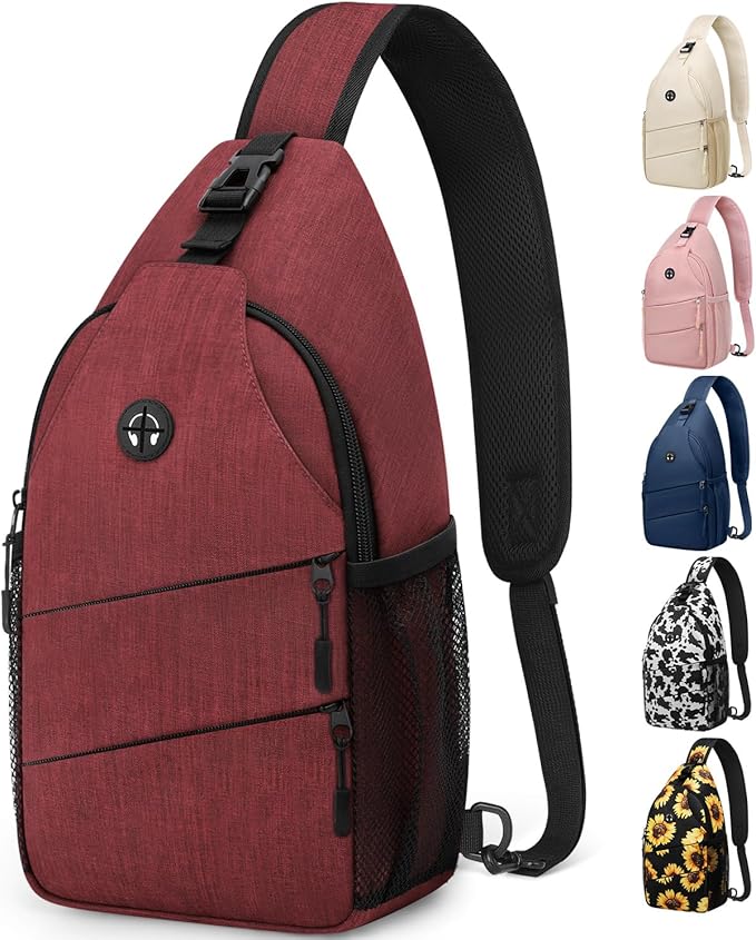 Crossbody Bags for Women Men Trendy Sling Bag Bakpack Casual Chest Bag with Convertible Shoulder