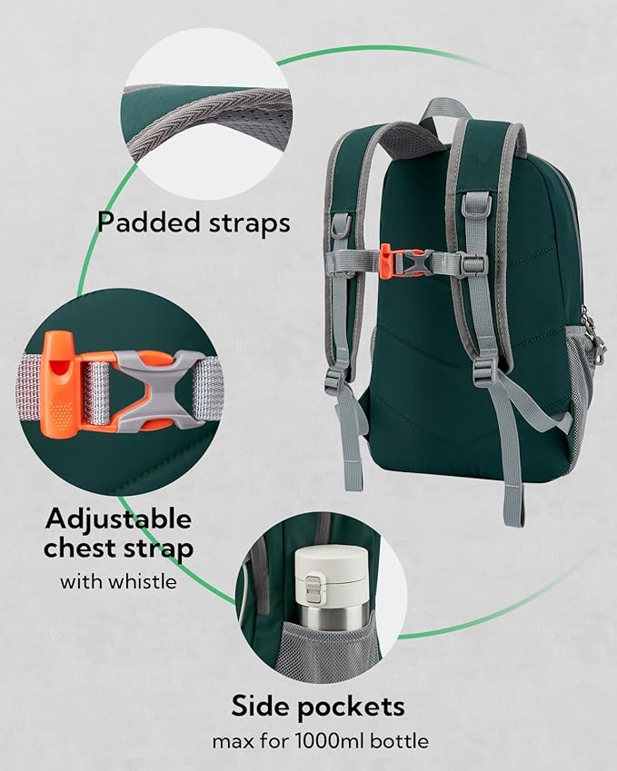 WATERFLY 12L Small Hiking Backpack: Day Pack Lightweight Travel Bag Camping Fitness Cycling Outdoor