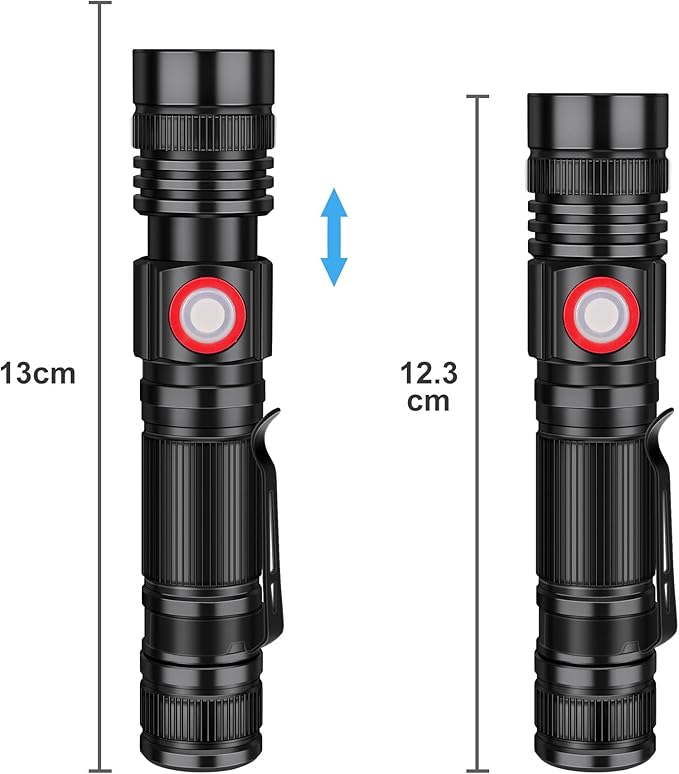 DARKBEAM LED Flashlights Rechargeable USB 2000 High Lumens, Small and Bright Pocket Flashlight