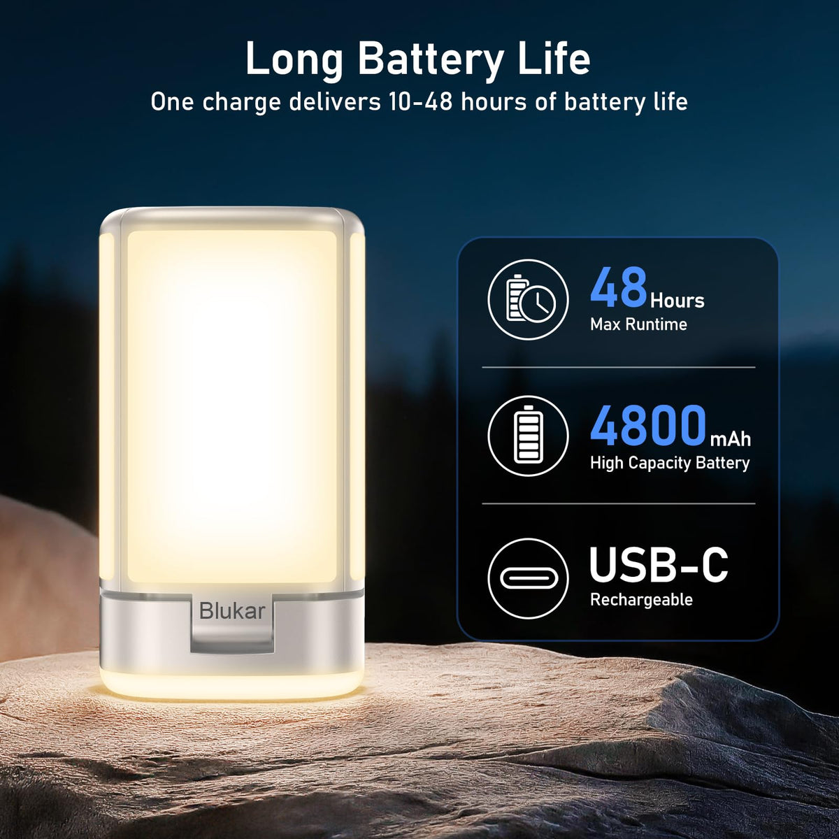 Blukar Camping Lantern - 116 LED, Rechargeable - product view 5