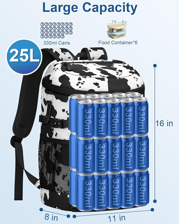 Cooler Backpack Insulated Waterproof,30 Cans Backpack Coolers Leakproof Lunch Backpack for Men