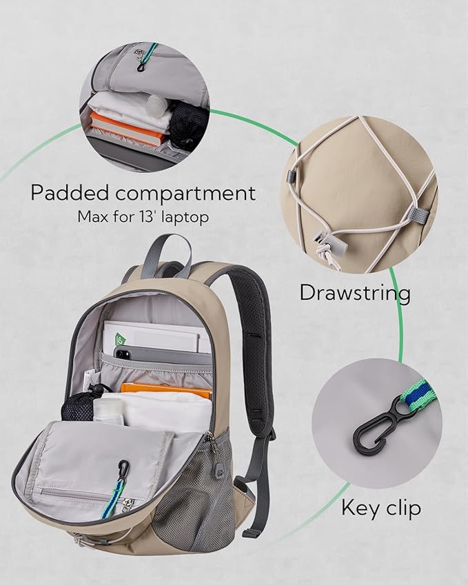 WATERFLY 12L Small Hiking Backpack: Day Pack Lightweight Travel Bag Camping Fitness Cycling Outdoor