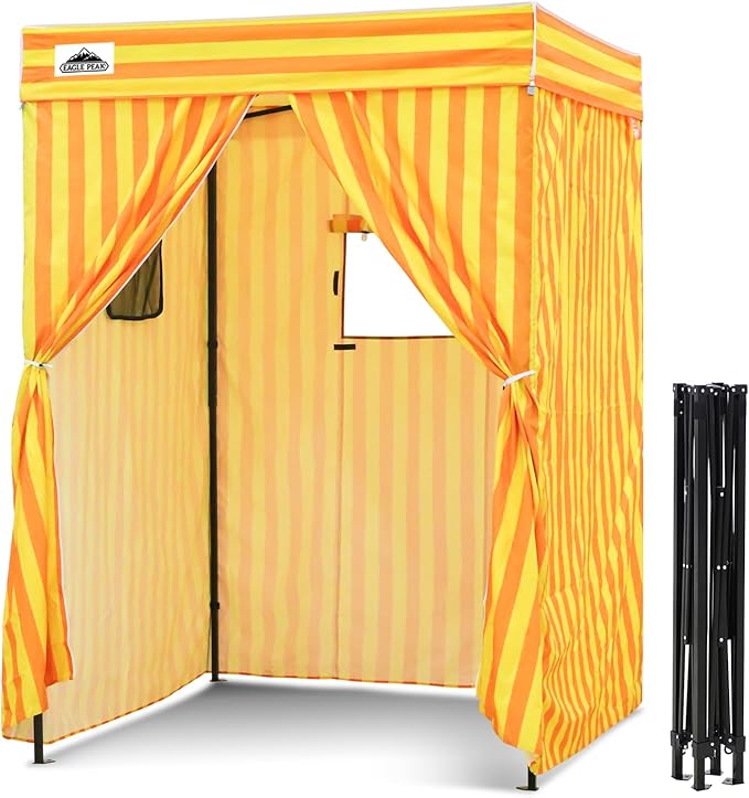 EAGLE PEAK Flex Compact 5x5 Pop-up Canopy Changing Room, Portable Privacy Dressing Room for Indoor