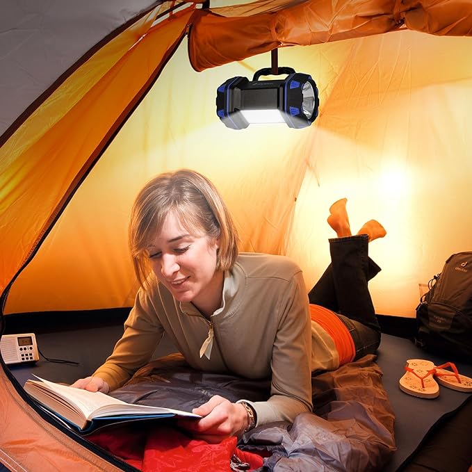 Led Camping Lantern Rechargeable, Camping Flashlight 1500LM, 8 Light Modes, Camping Lights 4800