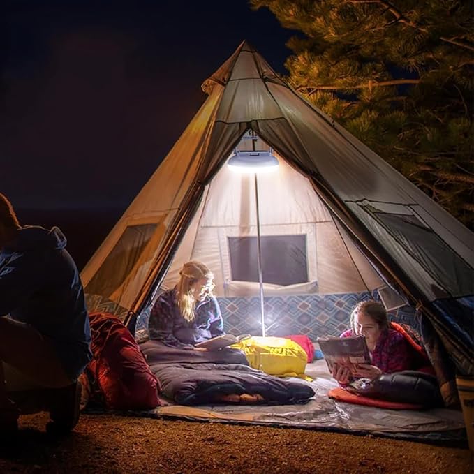 4500LM Solar Camping Light - Portable Camping Lantern Hanging Waterproof Tent Lights, Bright USB