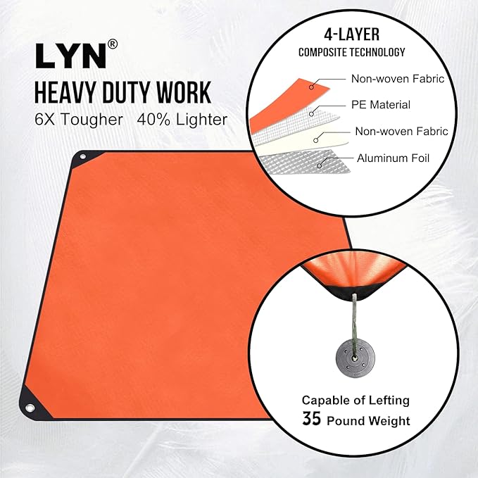 LYN Heavy Duty Emergency Blanket Survival Gear Waterproof Insulated Blanket Emergency Tarp for