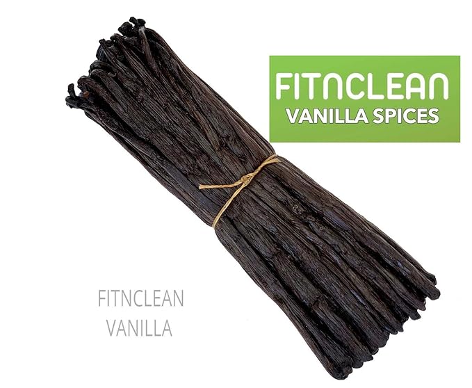 6 Organic Vanilla Beans Madagascar Grade A for Extract, Cooking and Baking by FITNCLEAN VANILLA|