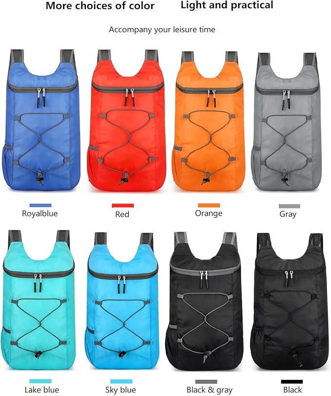 16L Lightweight Foldable Hiking-Backpack Small Packable-Daypack For Travel,Ultralight