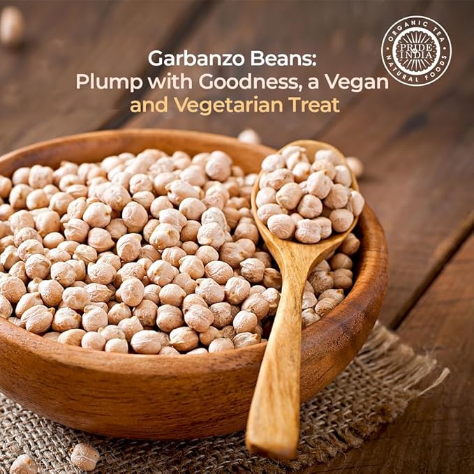 Pride Of India - PACK of 6 - Indian Whole White Garbanzo Beans 10mm - Protein & Fiber Rich Kabuli