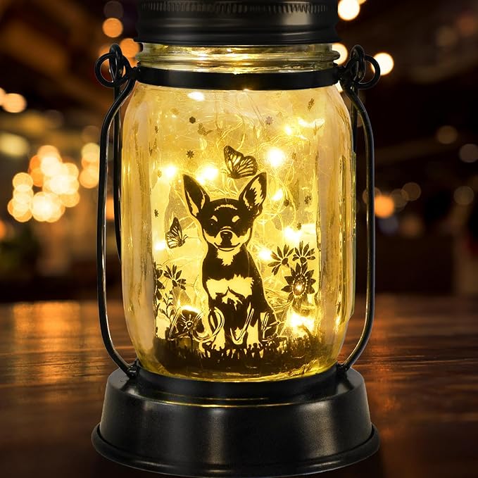 Chihuahua Gifts for Women/Men Chihuahua Solar Lanterns Dog Mom Birthday Dog Lovers Lantern Pet loss