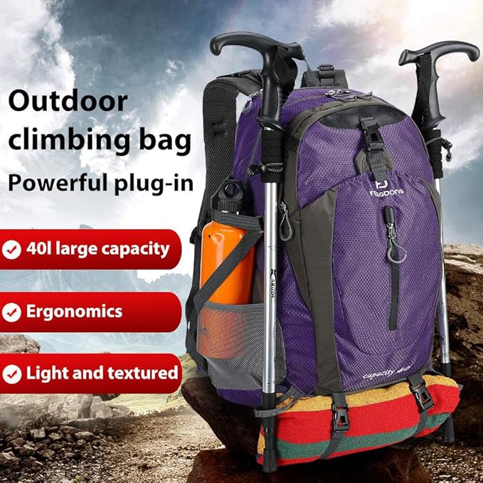 FENGDONG 40L Waterproof Lightweight Outdoor Daypack Hiking,Camping,Travel Backpack for Women Men