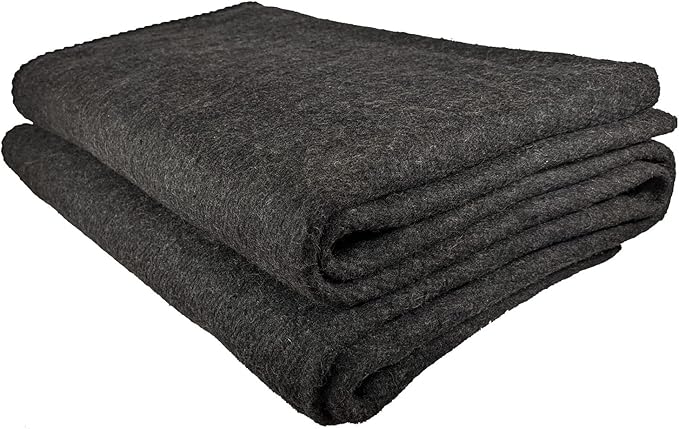 EPG Extra Large Wool Blanket with Zippered Bag | Warm, Comfortable, Stylish, Military | XL