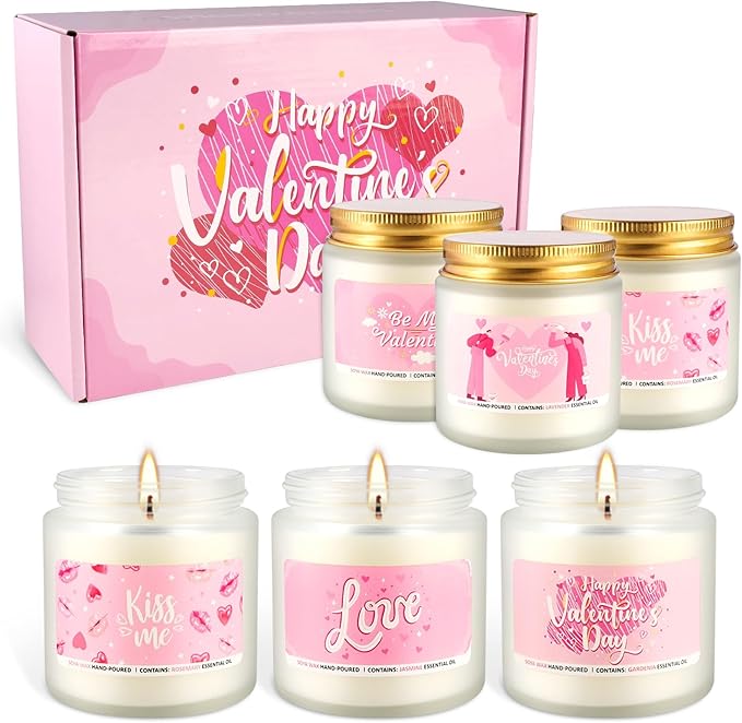 Scented Candle Gifts,6pack-Long Lasting Burning-Aromatherapy Candle for Men Husband