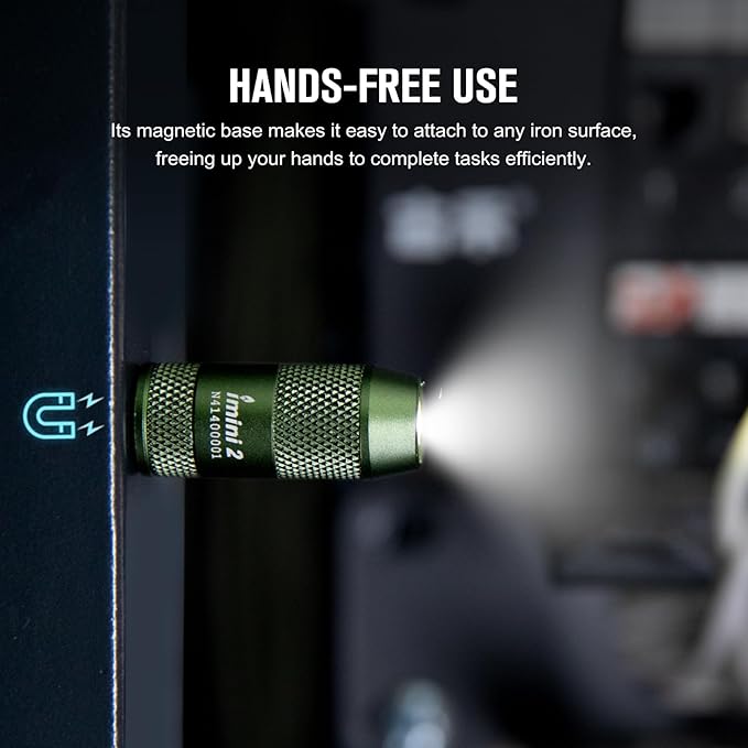OLIGHT IMINI 2 EDC Rechargeable Keychain Flashlight, 50 Lumens Compact and Portable Mini LED