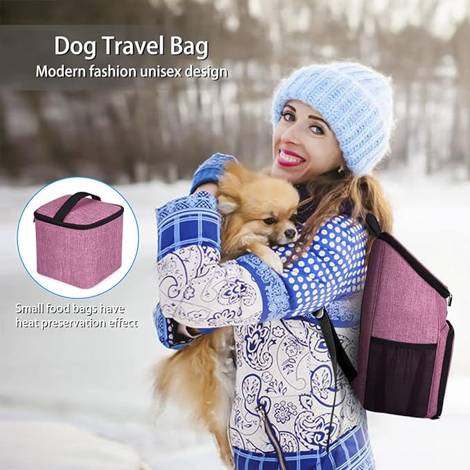 BAGLHER丨Dog Travel Bag, Airline Approved Pet Supplies Backpack, Dog Travel Backpack with 2 Silicone