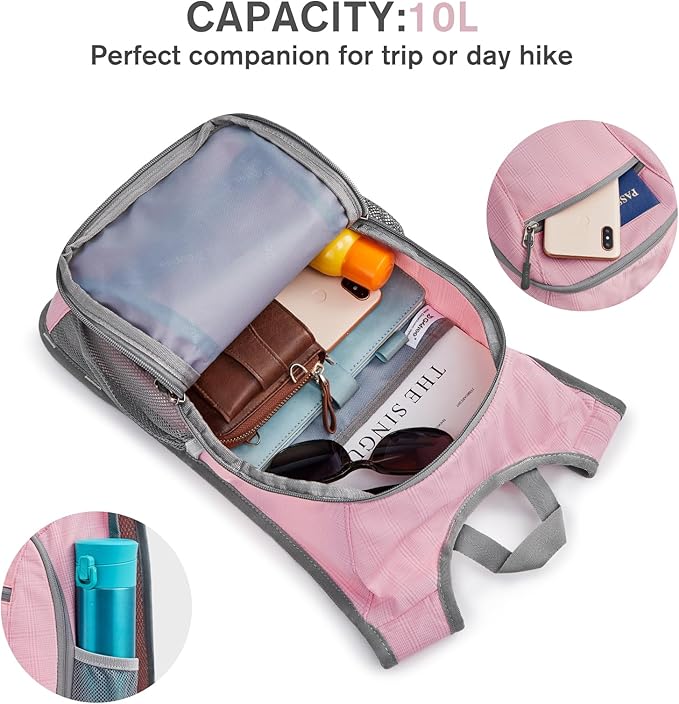 G4Free 10L/15L Hiking Backpack Lightweight Packable Hiking Daypack Small Travel Outdoor Foldable