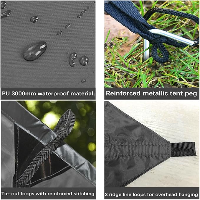 KALINCO Tent Tarp, Picnic Mat Camping Tarp Tent Hammock Tarp, pu Waterproof Camping tarp Tent Rain