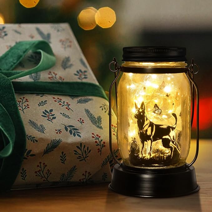 Belgian Malinois Dog Gifts for Women/Men Belgian Malinois Solar Lanterns Birthday Dog Lovers