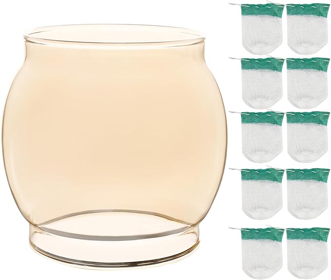 10-Pack Lantern Mantles & Glass Globe Replacement, Compatible with Coleman Lantern Parts & Ozark
