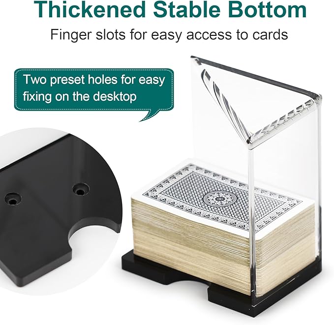 4 Deck Blackjack Shoe and Discard Tray, Clear Acrylic Card Dispenser Blackjack Dealing Shoe Card