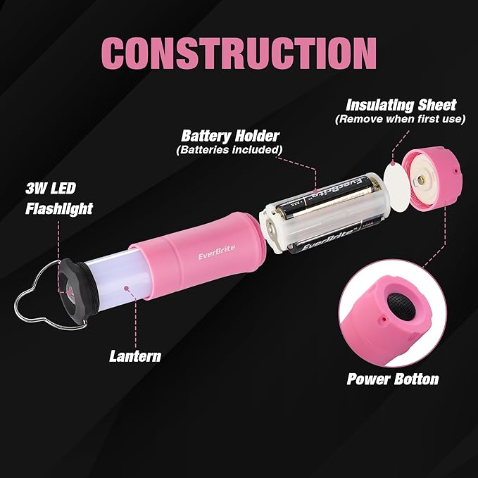 EverBrite 2-in-1 Mini Lanterns and Flashlights, Zoomable Flashlight Lantern Combo with 3 Modes