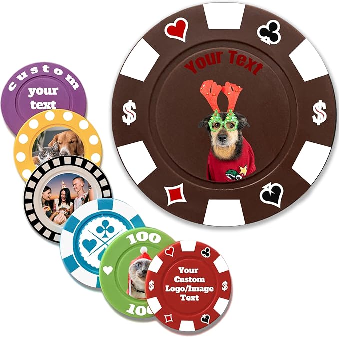 Custom Poker Chips Personalized Plastic Poker Chips with Logo Funny Parties Chips Print Your Photo