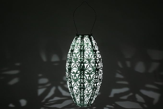 Allsop Soji Stella - Wilflower Pod - 15" Outdoor Solar Lantern - Sage