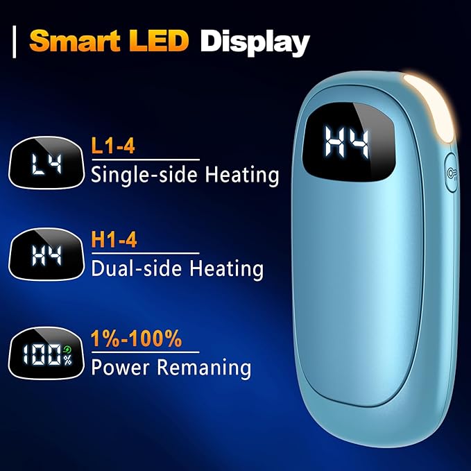 Hand Warmers Rechargeable - Electric Hand Warmers, Max 20 Hrs Warmth 4 Levels Heat Up to 131??
