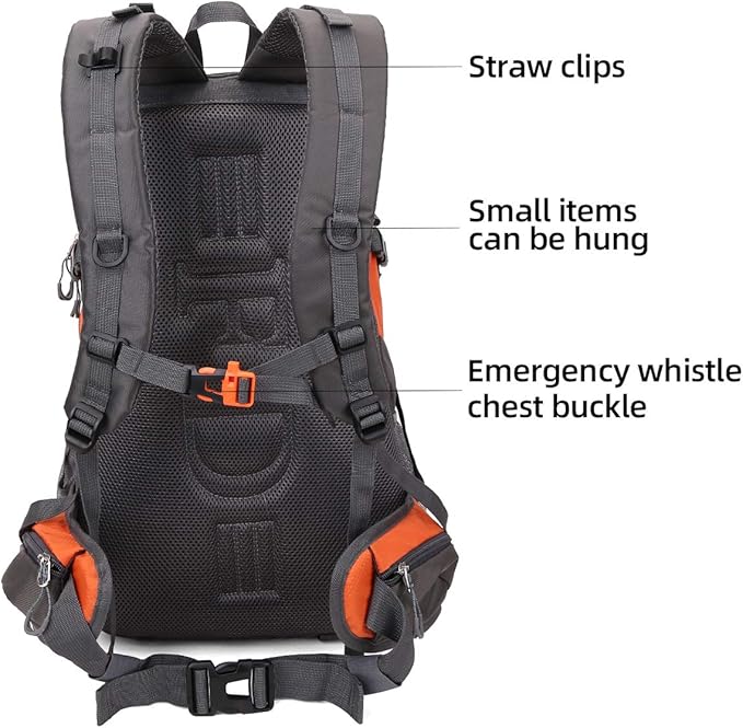 FENGDONG 40L Waterproof Lightweight Outdoor Daypack Hiking,Camping,Travel Backpack for Men Women
