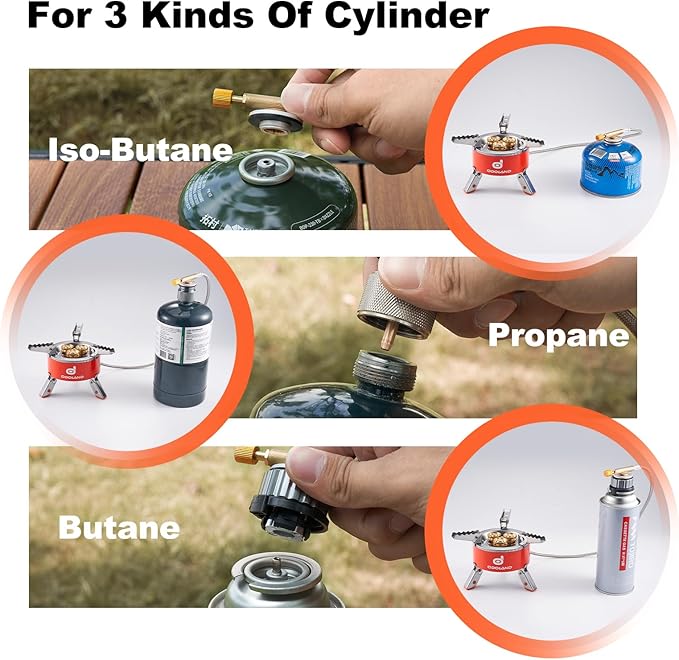 Odoland 5000W Portable Camping Stove Lightweight Camp Stove Collapsible Backpacking Stove with EVA