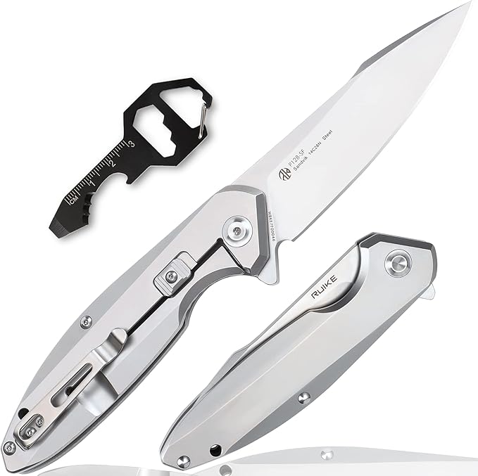 Ruike Pocket Camping Folding Knife,14c28n,Frame Lock,Ball Bearing,Flipper Fast Opening,Harnd 3.66"