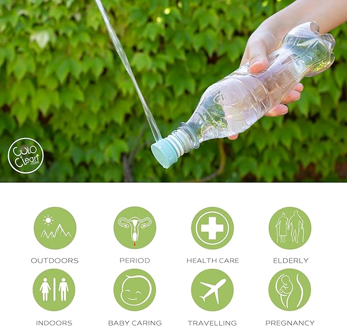 CuloClean Portable Bidet for Toilet, Travel, or Camping. Compatible with Any Plastic Bottle.
