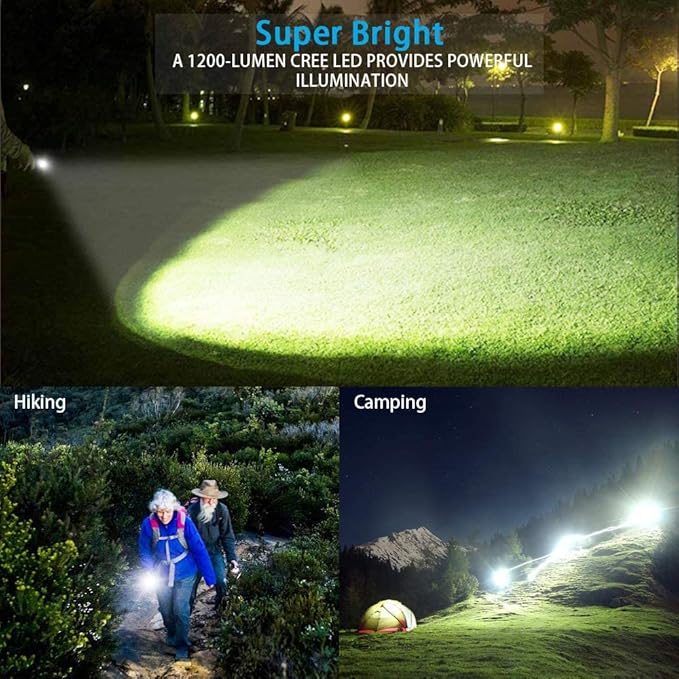 Tactical Flashlight Rechargeable, High Lumens Led Flashlights Handheld-Magnetic Base, Super Bright