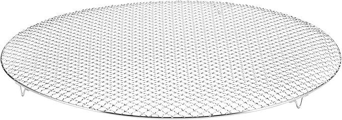HARFINGTON Round Cooking Rack 23.6-inch Stainless Steel Cross Wire Barbecue Grill Net with 20mm
