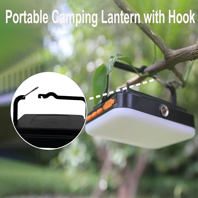 Tent Lights for Camping, Rechargeable Camping Lights for Tent, Camping Tent Light RGB Lights with 8