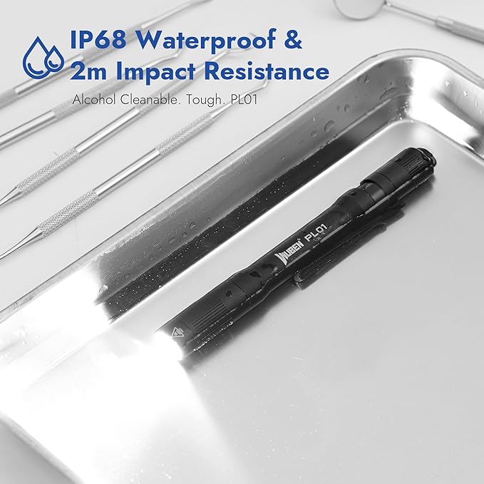 WUBEN PL01 Pen Light, 650 Lumens Pocket EDC Flashlight Rechargeable, Bright LED Pen Flashlight