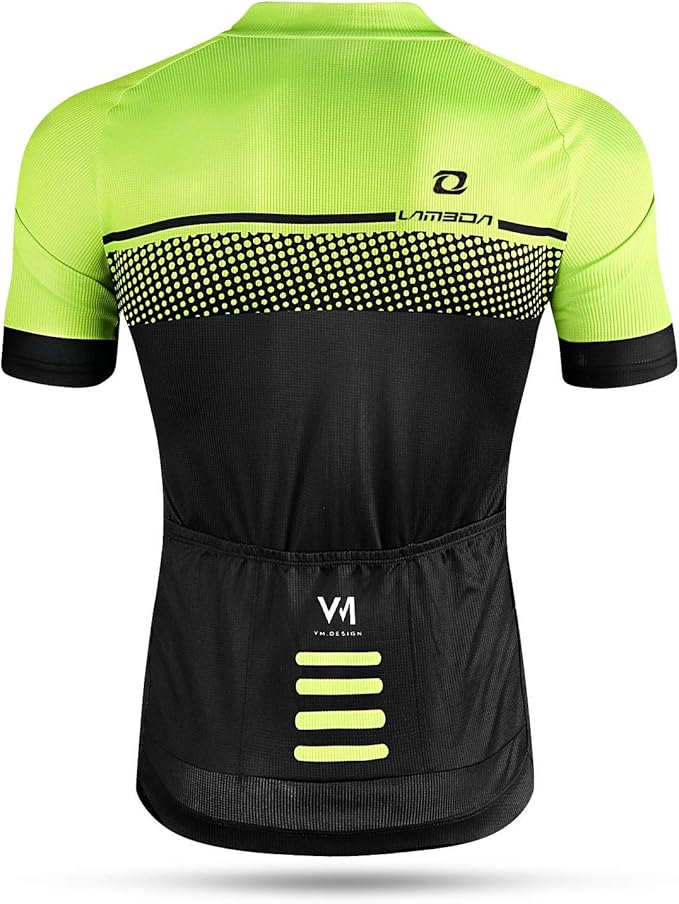 LAMEDA Men's Cycling Jersey Breathable Lightweight Bike Jersey Short Sleeve Quick Dry Moisture