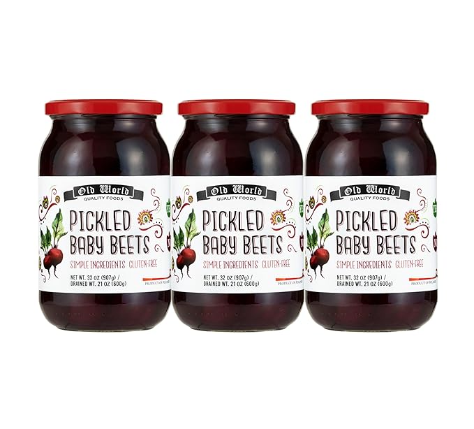 Old World Quality Foods Pickled Veggie ??3 Jars ??All Natural & Gluten-Free (Pickled Baby Beets)