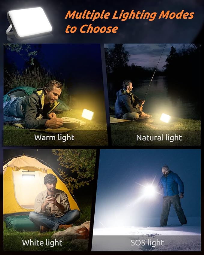 Eventek LED Camping Lantern Rechargeable, 20000mAh Portable Camping Lights up to 144 Hours & 4