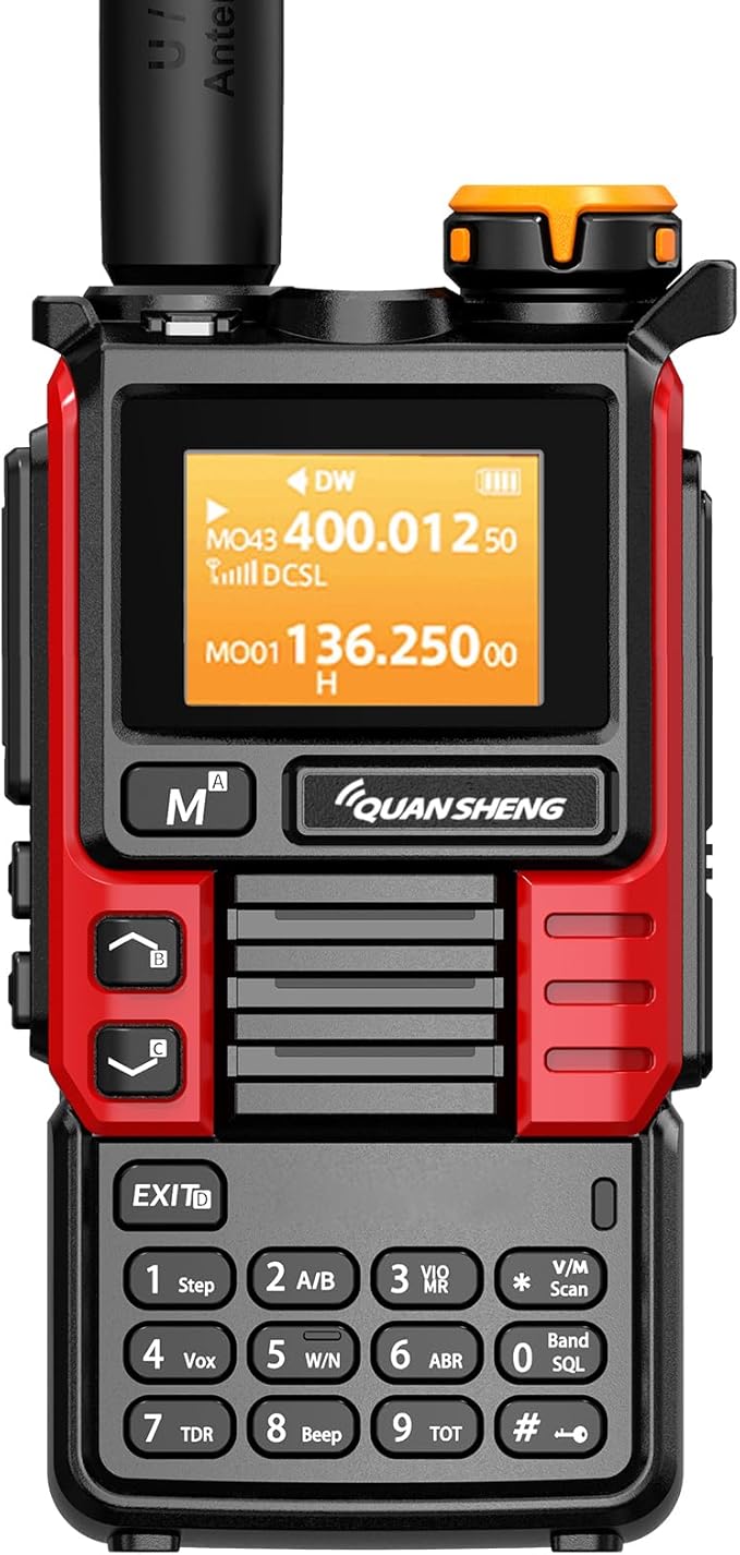 UVK5(99) AM/FM/DTMF Walkie-Talkie 200CH 20-1000MHZ Walkie-Talkie NOAA Weather Forecast with Flash