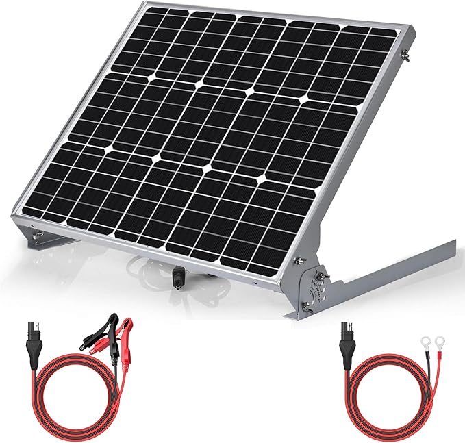 SUNER POWER 12V 50W Solar Battery Charger Maintainer, Built-in UltraSmart MPPT Controller
