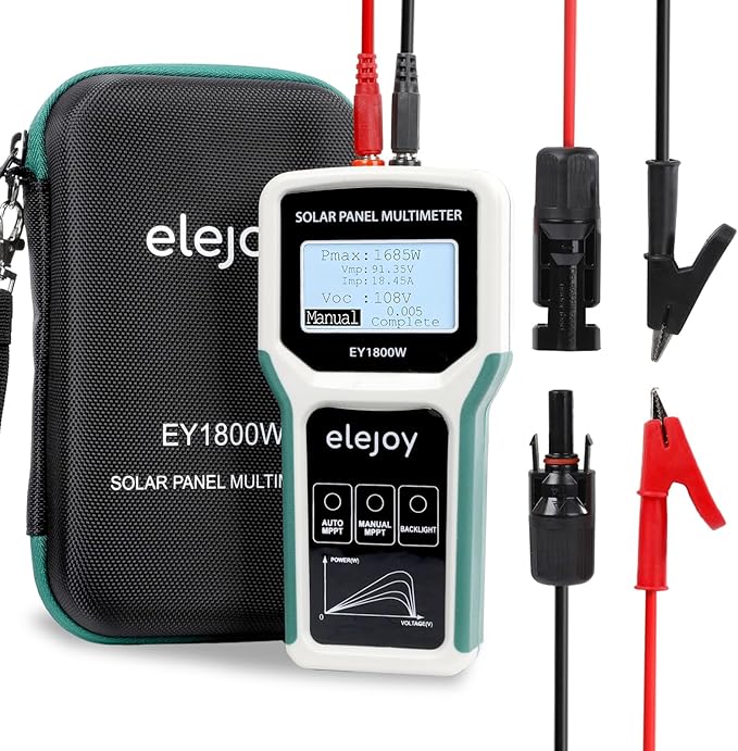 1800W Solar Panel Tester MPPT Photovoltaic Multimeter & Watt Meter Smart Portable Tool for Solar PV