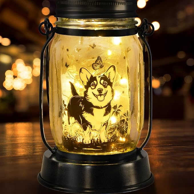 Corgi Gifts for Women/Men Corgi Solar Lanterns Dog Mom Birthday Dog Lovers Lantern Pet Loss Pet