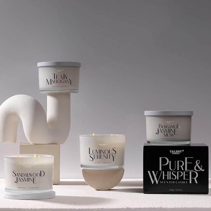 Scented Candles for Home - Large 3 Wick Jar Candles - Natural Soy Wax Candles Gifts for Women & Men
