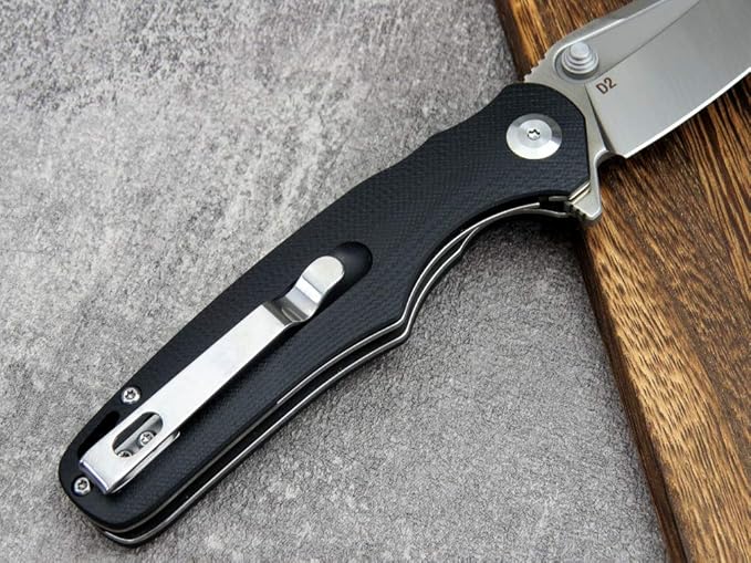 Eafengrow EF967 Pocket Folding Knife G10 Handle D2 Blade EDC Tactical Knife for Outdoor Camping