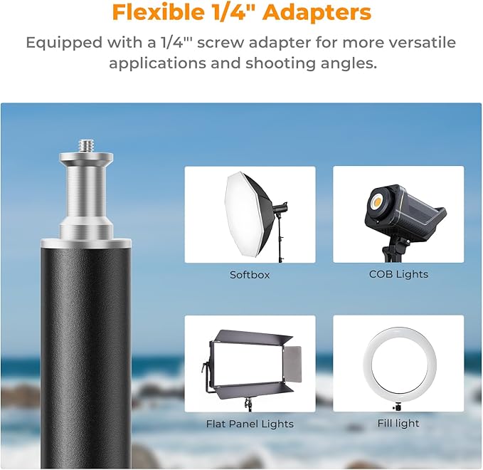 K&F CONCEPT Light Stand for Photography, 9.1ft/2.8M Portable Extendable Photo Video Tripod Stand