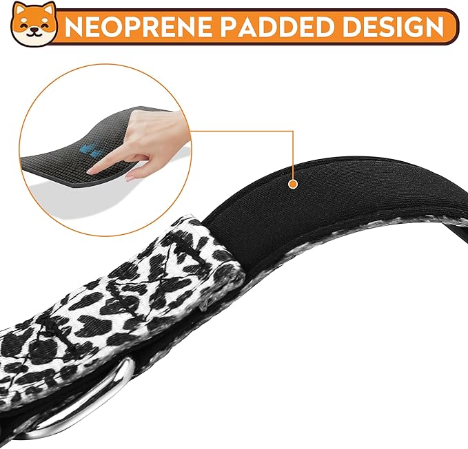 Reflective Dog Collar, Adjustable Soft Neoprene Padded Nylon Pet Collars with Buckle for Puppy and
